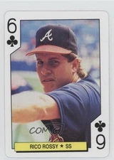 1992 US Playing Card Atlanta Braves Box Set Rico Rossy #6C Rookie RC