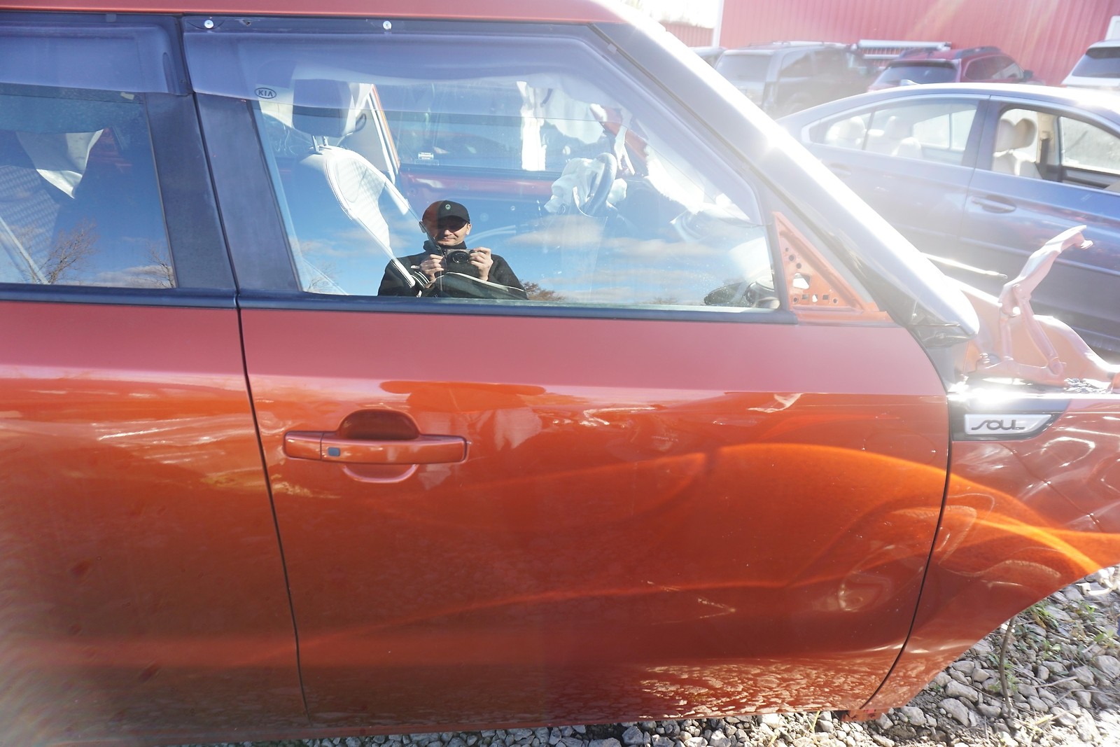 19 Rh 2014-2019 Kia Soul Front Right Passenger Door Orange Used Oem 76004-b2011