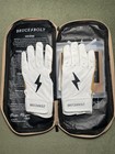Bruce Bolt 2020 Premium Pro Short Cuff White Batting Gloves, Youth Medium — photo 1