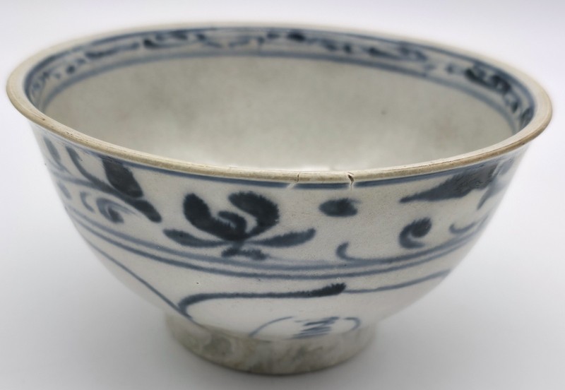 Hoi An Hoard Shipwreck Antique Blue and White ceramic Bowl 15th century #168904