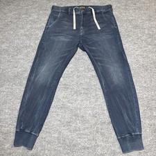 True Religion Jeans Men's 34 Joggers Tapered Denim Dark Wash Blue 31" Inseam