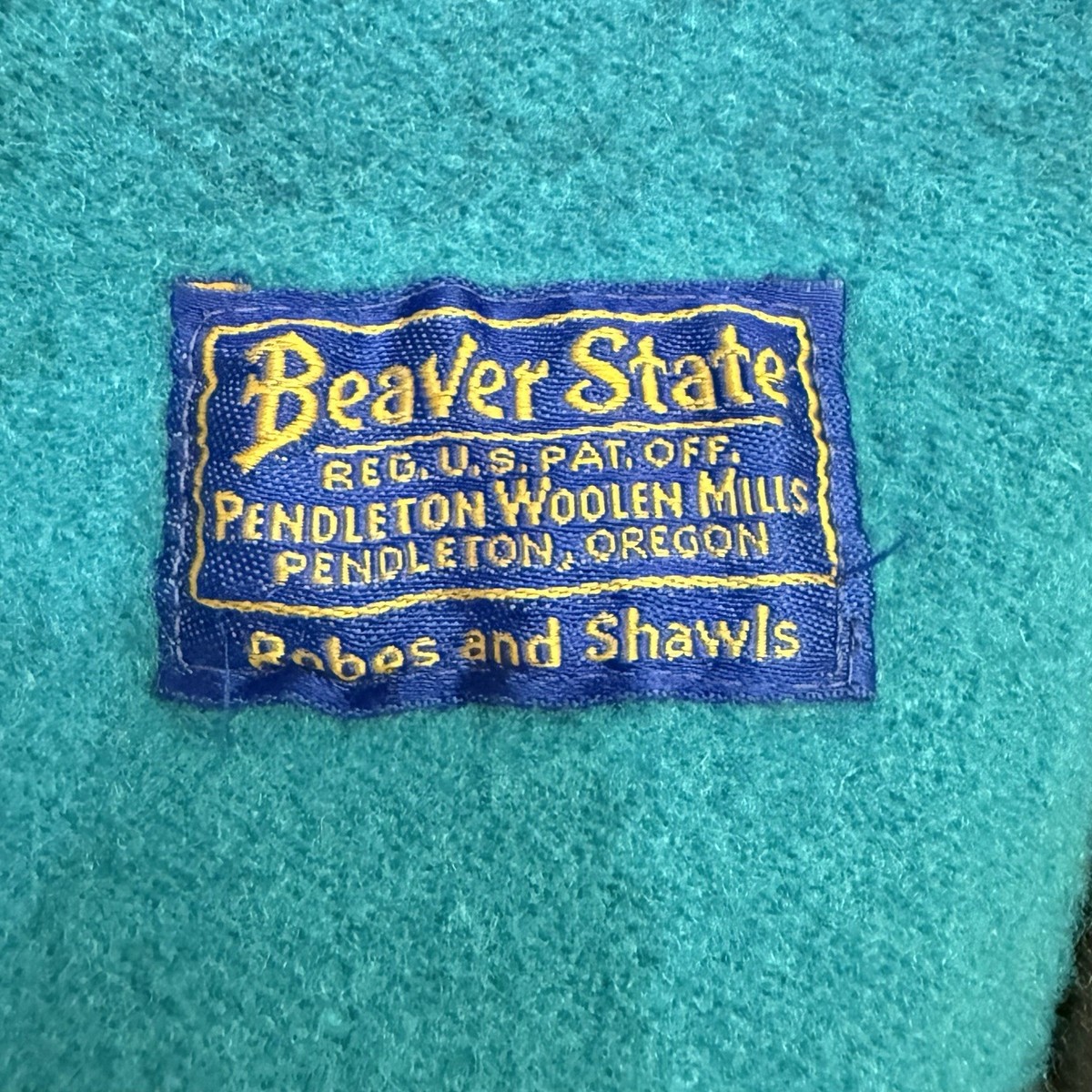 【希少】 Pendleton ブランケット Beaver State Vintage Beaver State PENDLETON Chief Joseph Turquoise Wool Blanket