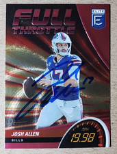 Josh Allen Signed 2022 Donruss Elite Full Throttle Auto Buffalo Bills Autograph