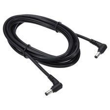 10Ft Male to Male 5.5 x 2.5mm 90 Degree 18AWG DC Power Extension Cable Black