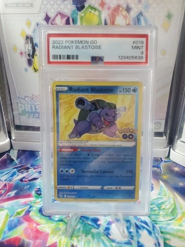Pokemon - Radiant Blastoise 018/078 Pokémon GO Holo - MINT PSA 9