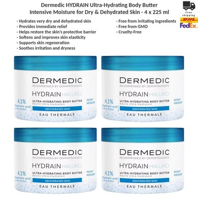 Dermedic HYDRAIN Ultra Hydrating Body Butter for Very Dry Skin 4 x 225ml