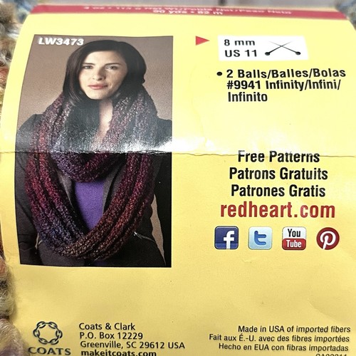 New Red Heart Stellar Yarn SUPER BULKY 90 yds 4 oz Galaxy - Picture 4 of 6
