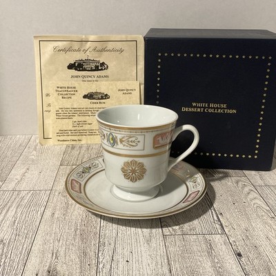WOODMERE White House Collection JOHN QUINCY ADAMS Tea Cup & Saucer Dessert