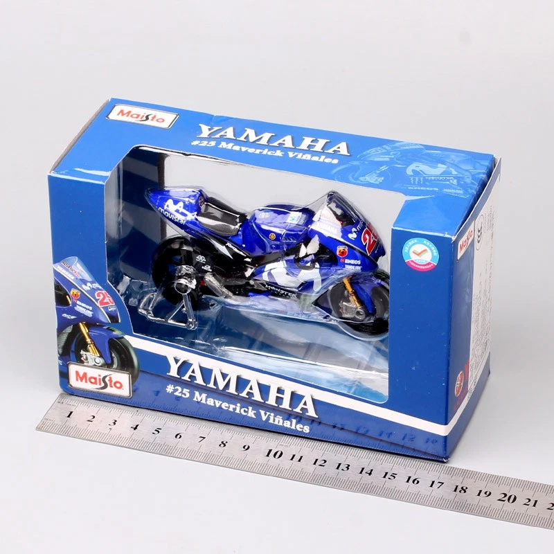 Maisto 1/18 2018 Yamaha YZR-M1 #25 Maverick Vinales Motorcycle Model Bike Toy - Image 4 of 4