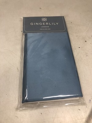 GingerLily  London Silk PillowCase Summerhill Blue&Ivory Border Standard 21''x32''