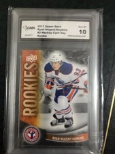 2012 UD #2 RYAN NUGENT-HOPKINS HOCKEY CARD DAY ROOKIE GMA 10. rookie card picture