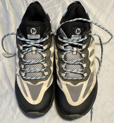 Merrell Moab Speed Women s Hiking Shoes Black/Gray US 10 Medium-Preowned