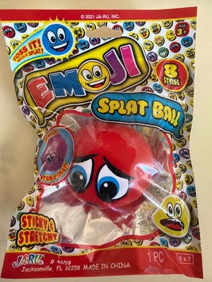 Jaru Emoji Splat Ball - Red Distressed Face Squishy