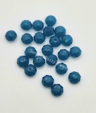 Swarovski Crystal Caribbean Blue Opal Briolette Donut 5040 Beads; 6mm or 8mm