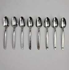 Set of 8 Night Sky Superior Stainless Steel Grapefruit Spoons USA