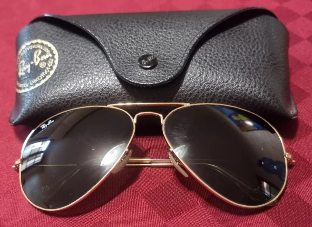 Ray-Ban Aviator Occhiali da Sole Oro Nero