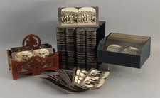 Antique Keystone World Tour Stereoview Photograph Cards, Indians Egypt Zeppelin+