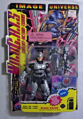 Vintage 1995 Playmates WILDC.A.T.S  BLACK RAZOR 6'' Action Figure NIB