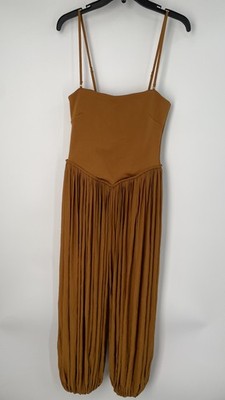 Zimmermann Womens Jumpsuit Whisky Gold Size 8 Luna Jersey Boned Bodice S/S 2026