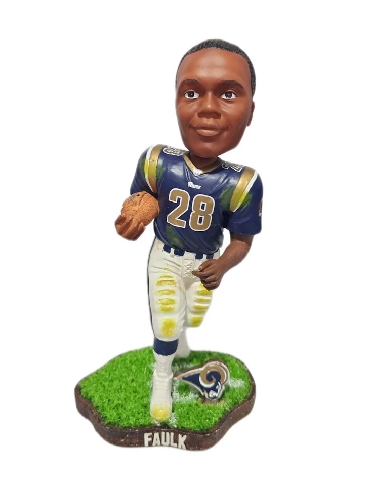 Forever Collectibles Marshall Faulk Bobblehead (Hecho 5000) y Mini Player Standee Foto 3 de 4