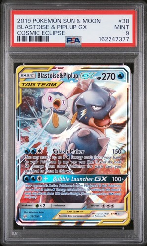 Blastoise & Piplup-GX graded PSA 9 for sale on eBay