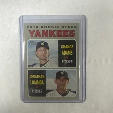 2019 Topps Heritage - Rookie Stars #189 Chance Adams, Jonathan Loaisiga (RC)