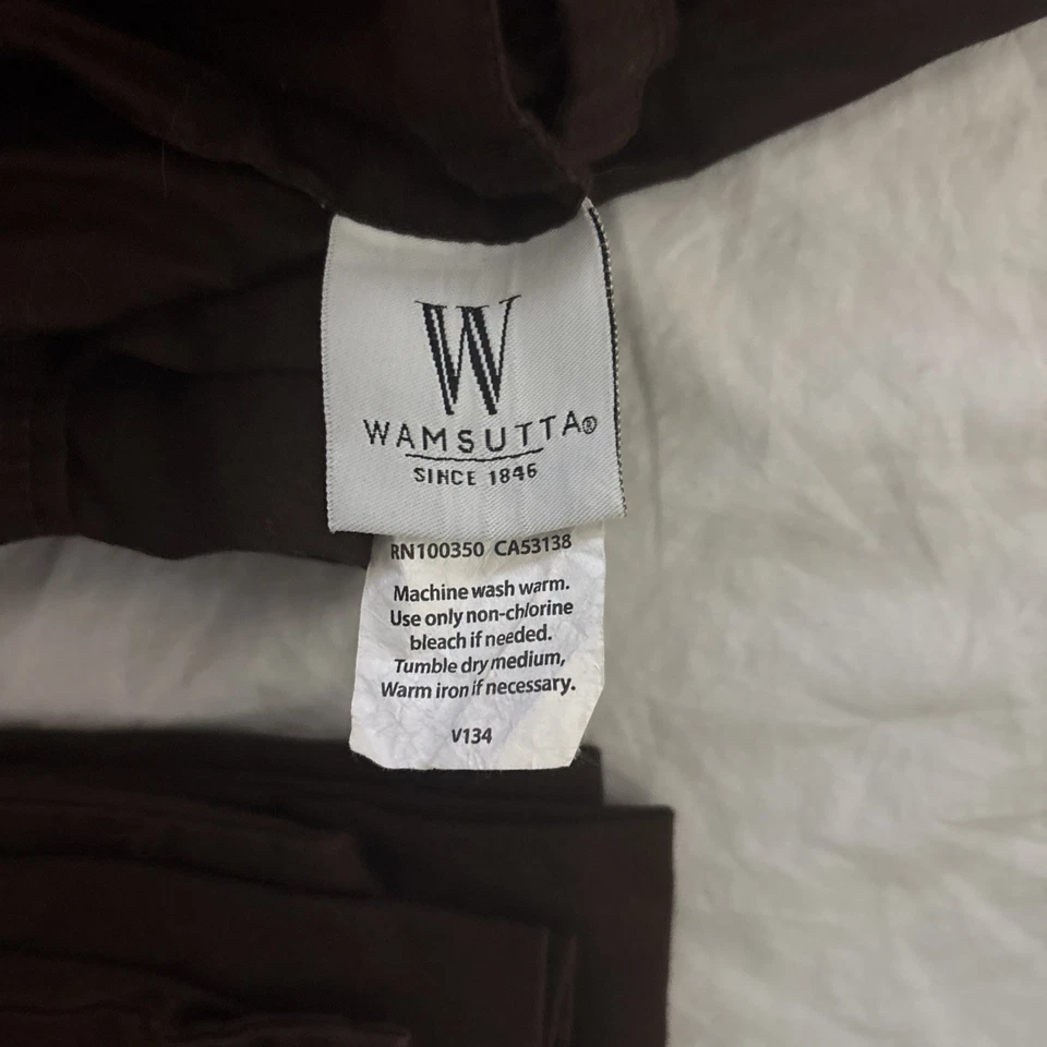 Wamsutta Dream Zone Pima Algodón Marrón Oscuro King Set Funda de Almohada Plana Ajustable Foto 3 de 4