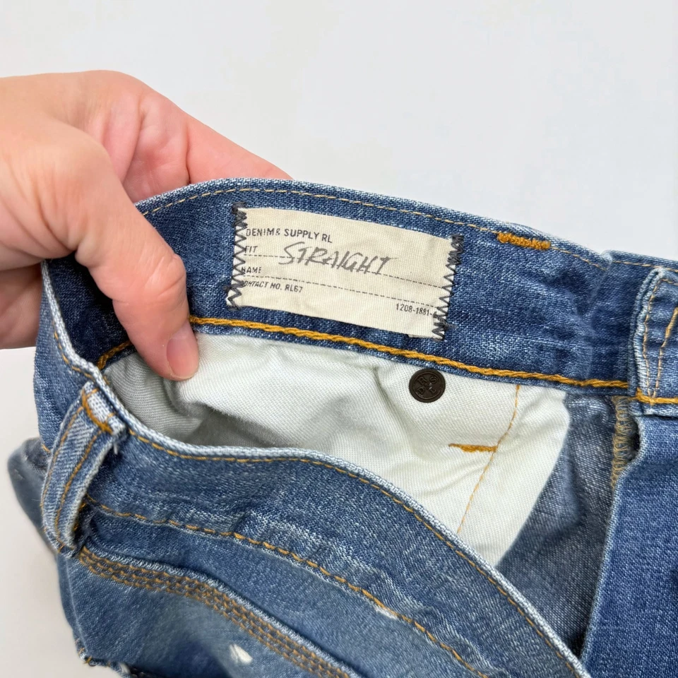 Ralph Lauren Vintage Denim & Supply Paint Carpenter Jeans Men's 36x30 Workwear - Image 4 of 4