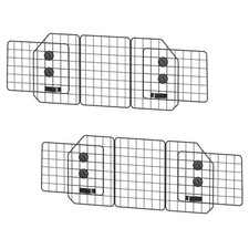 2 Pack Adjustable Dog Barrier for SUV Car Van Wire Mesh Pet Gate Black