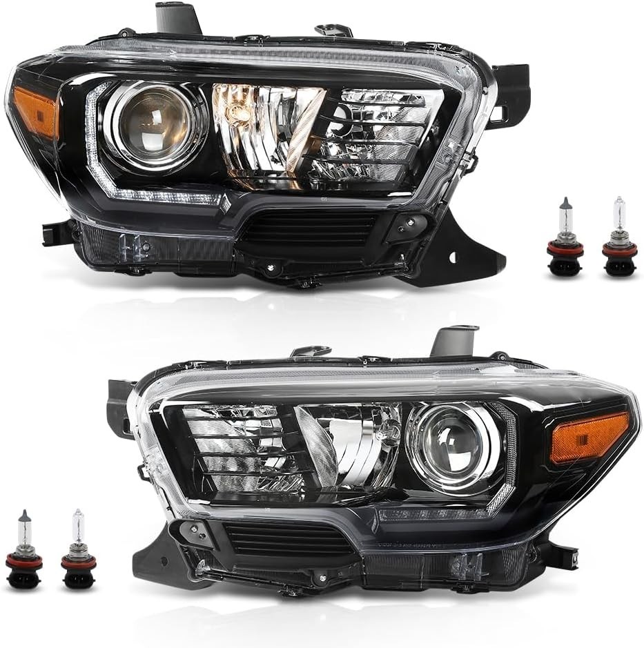 Headlights Assembly w/LED DRL Compatible with Toyota Tacoma 2016 2017 2018 2019