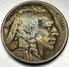 1917-P Buffalo Nickel - 5c Five Cents VF Condition US Coin Nicely Toned - 0071