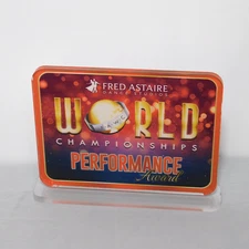 Fred Astaire Dance Studios World Championships Performance Award Trophy 8.5 x 6