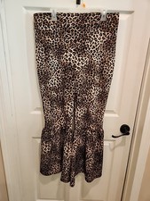 Park Avenue Cheetah Print Fabric Stretch Pants Size XL Made In USA