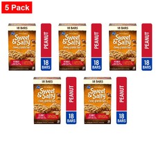 KG Sweet and Salty Peanut Chewy Granola Bars 18 ct / 1.23 oz - 5 Pack