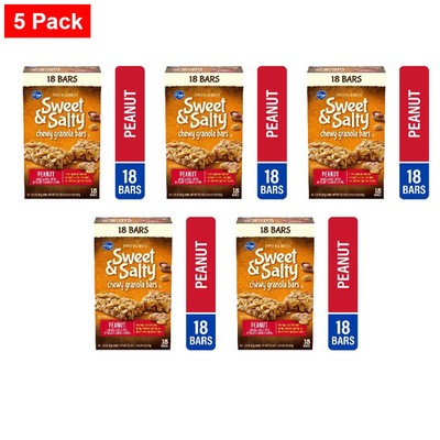 KG Sweet and Salty Peanut Chewy Granola Bars 18 ct / 1.23 oz - 5 Pack