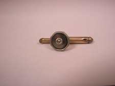 SINGLE 1 5/16" Gray Octagon Mother of Pearl Vintage Formal Tux Shirt Stud c134