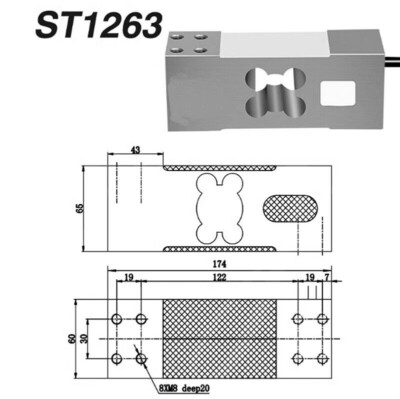 1pc FIT FOR ST1263-50/100/150/200/250/300/500/750kg single point weighing sensor