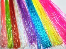 KRINKLE SHIMMER FLASH - 8 COLORS - Fly Tying Materials - 11 in. - 200 Strands