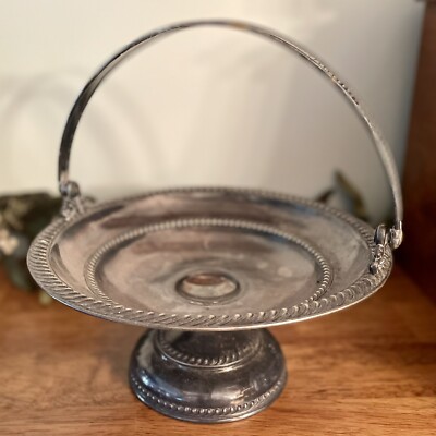 Antique Simpson Hall Miller Co. Quadruple Silver Plate Pedestal