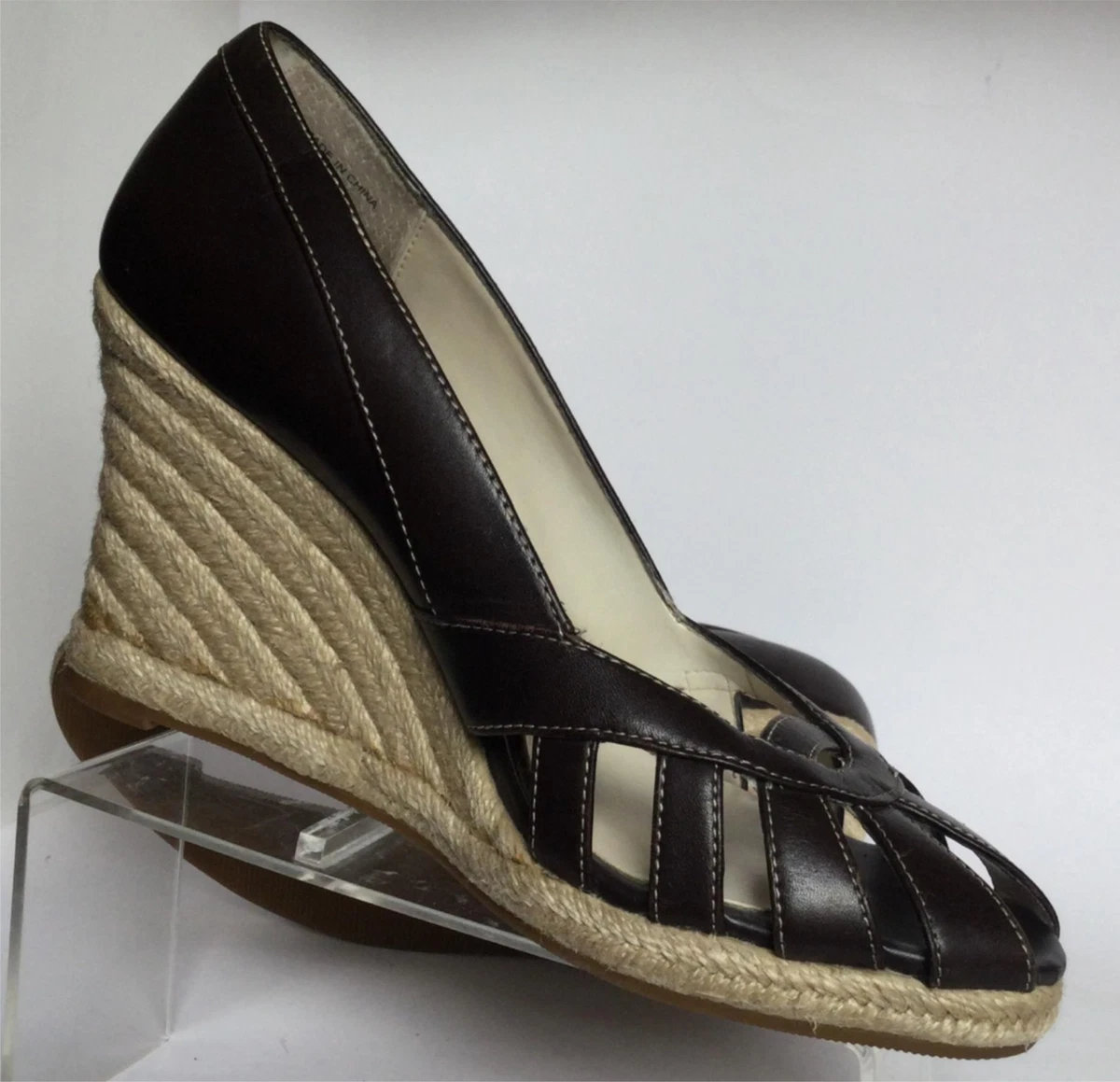 Gray espadrille wedges sale