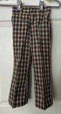 Vintage 1970s Farah Plaid Pants Youth Size 5 Reg
