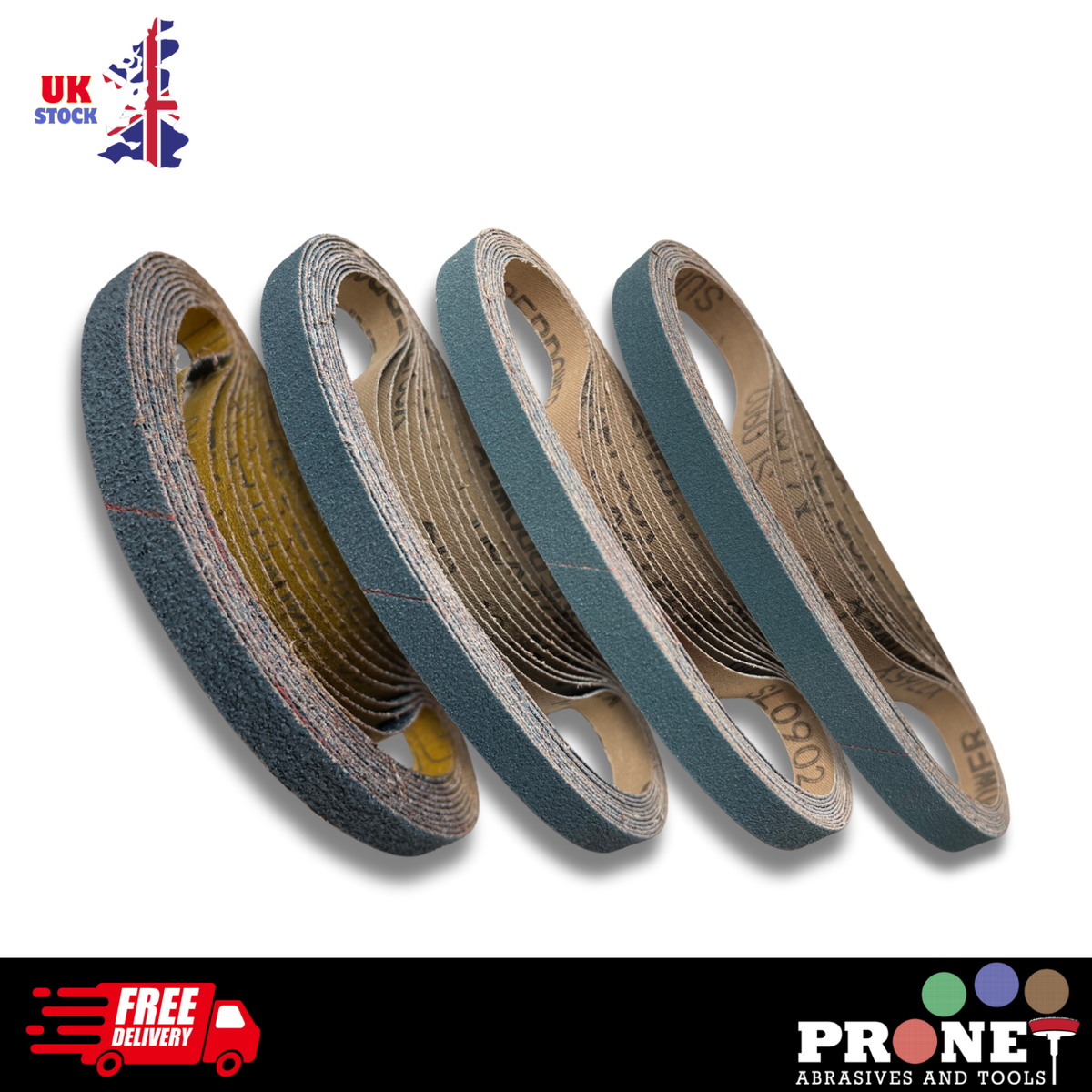 13 x 457mm Zirconia Sanding Belts Mixed Pack of 40 Belts 40, 60