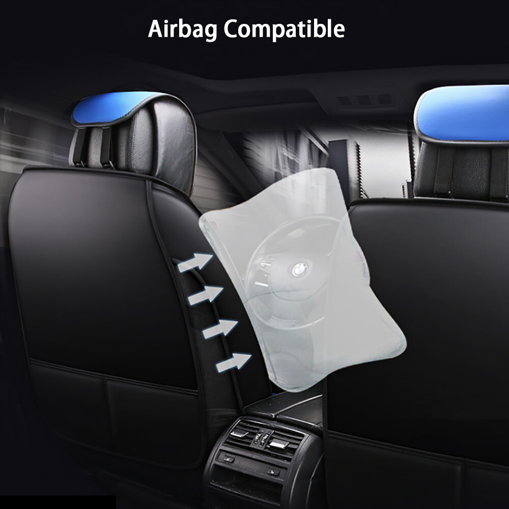 For Honda Accord Leather Front Rear Car Seat Covers Full Set Cushion