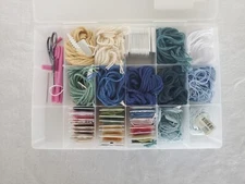 Embroidery Floss Kit With Accessories Plastic Floss Bird Scissors Floss Bobbins