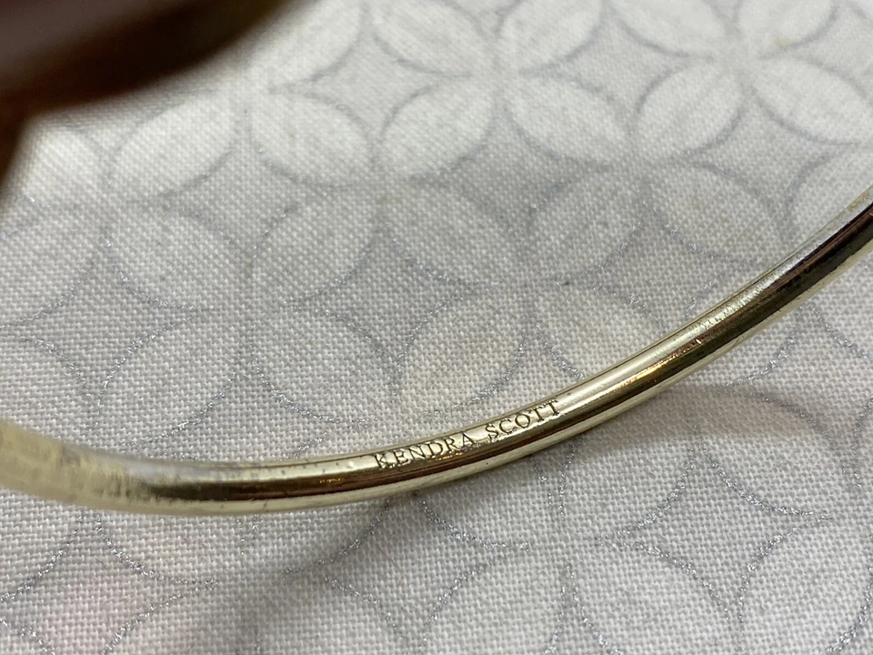 Kendra Scott Andy регулируемый браслет манжеты розовый розовый кварц золотой тон хорошо б/у - Изображение 3 из 4