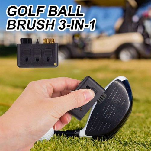 2Pcs 3 in 1 Golf Club Cleaning Brush Club Groove Cleaner Tool Brush Cleaner USA - Picture 5 of 12
