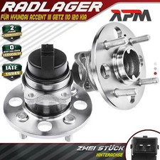 2x Radnabe Radlagersatz Hinten mit ABS-Sensor für Hyundai Accent III KIA Rio II