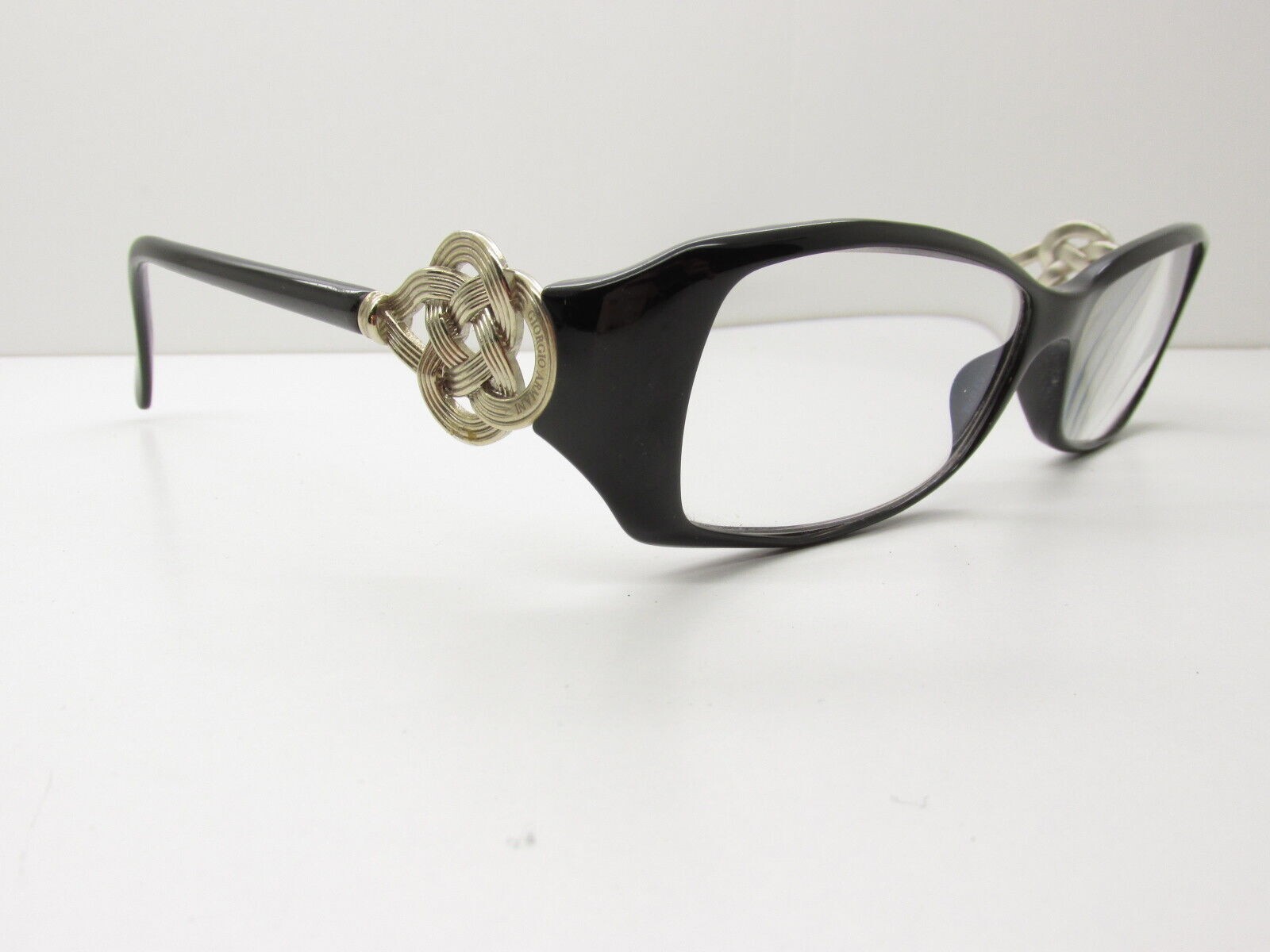 Очки Giorgio Armani GA720 D28 из черного пластика прямоугольной формы RX 53-14-140