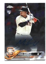 2018 Topps Chrome Rookie Autographs #RA-MG Miguel Gomez Giants Auto