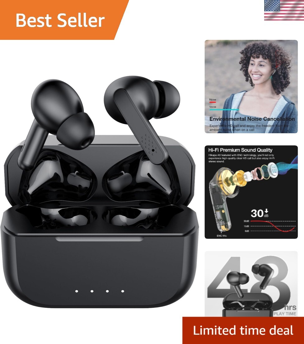 Wireless Earbuds Bluetooth 5.3 Headphones Waterproof Stereo Earphones in Ear ...-image